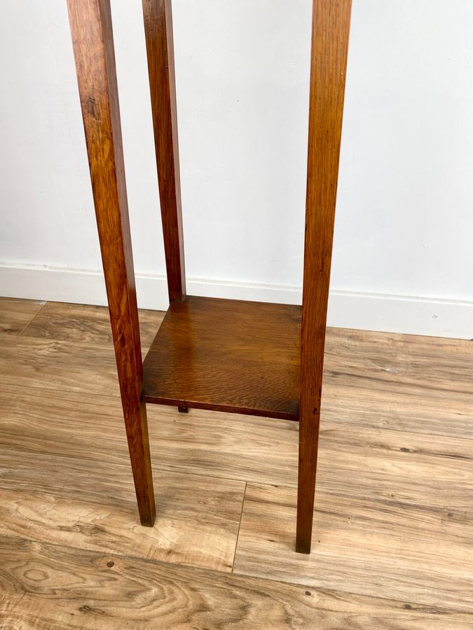 Antique Arts and Crafts  oak  jardiniere stand