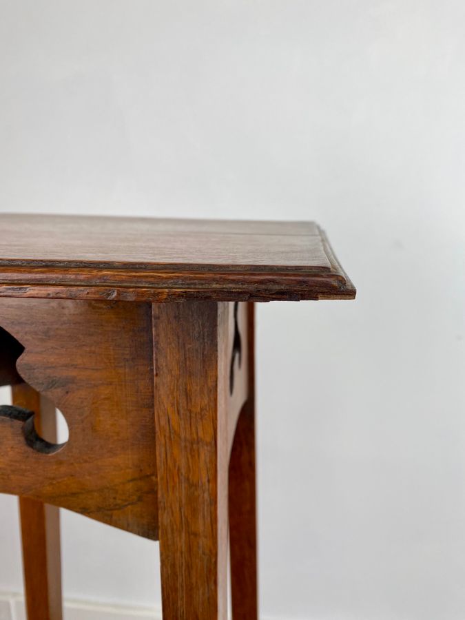 Antique Arts and Crafts  oak  jardiniere stand