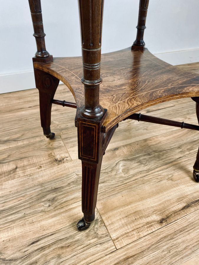 Antique Aesthetic Movement Inlaid Rosewood Occasional Table.