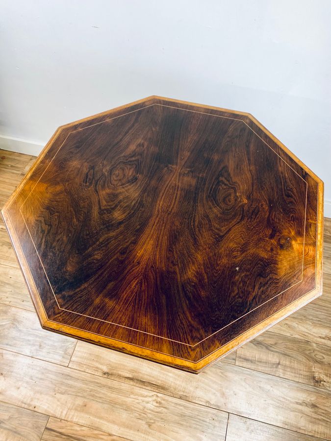 Antique Aesthetic Movement Inlaid Rosewood Occasional Table.