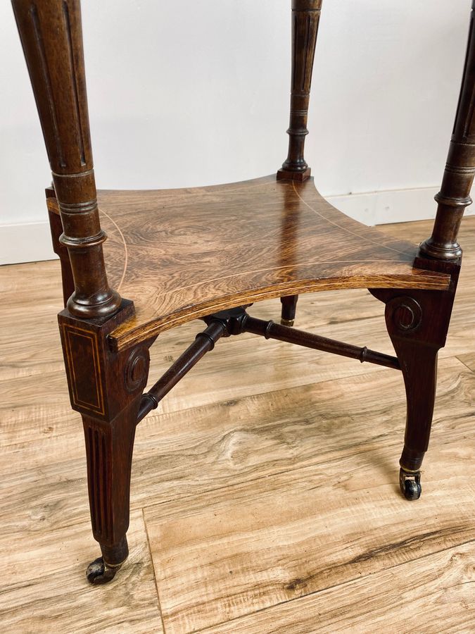 Antique Aesthetic Movement Inlaid Rosewood Occasional Table.