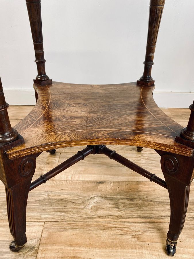 Antique Aesthetic Movement Inlaid Rosewood Occasional Table.