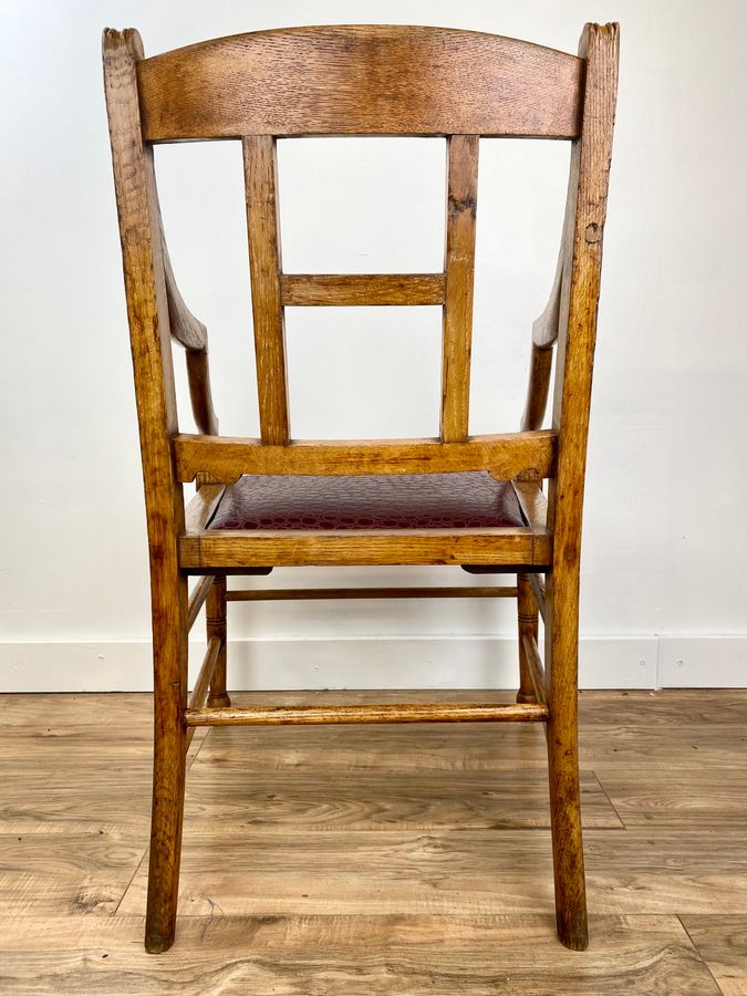 Antique An Aesthetic Movement Oak Armchair Circa 1890