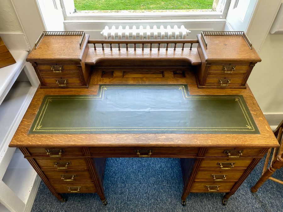 Antique Antique Desk By Maple & Co. Aesthetic Movement 1880c