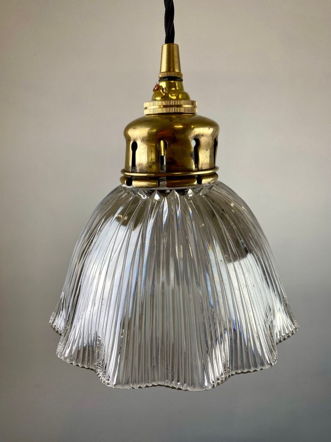 Antique Holophane pendant light