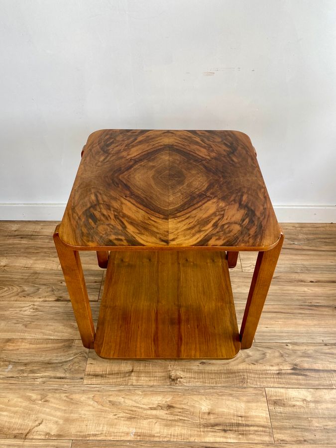 Walnut Art Deco Style Table