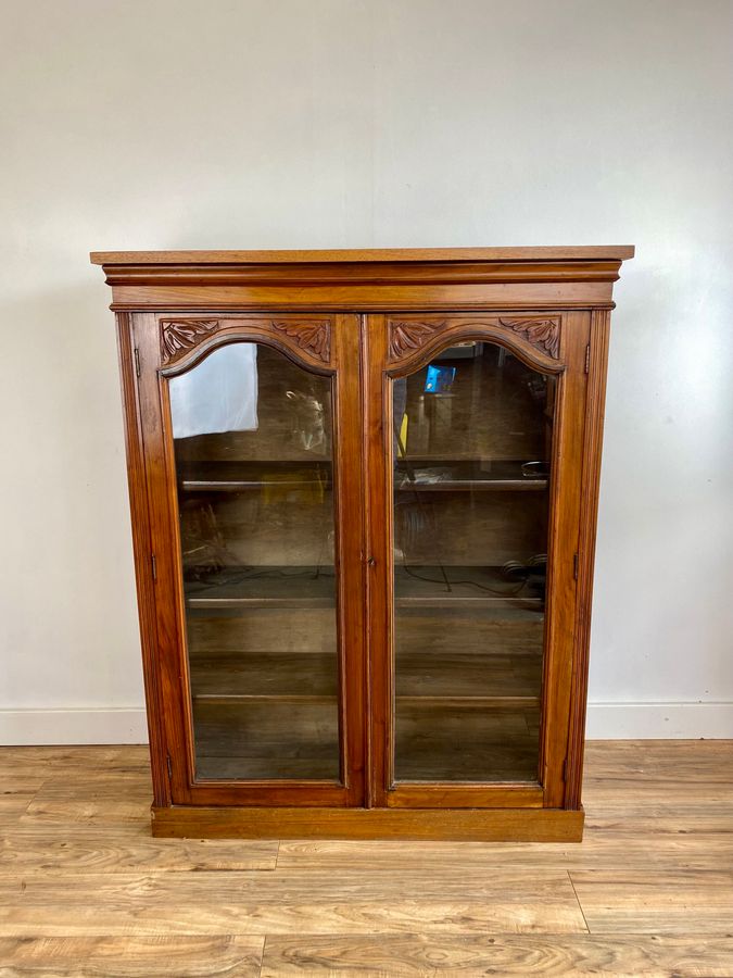 Antique mahogany glazed bookcase Early 20th Century