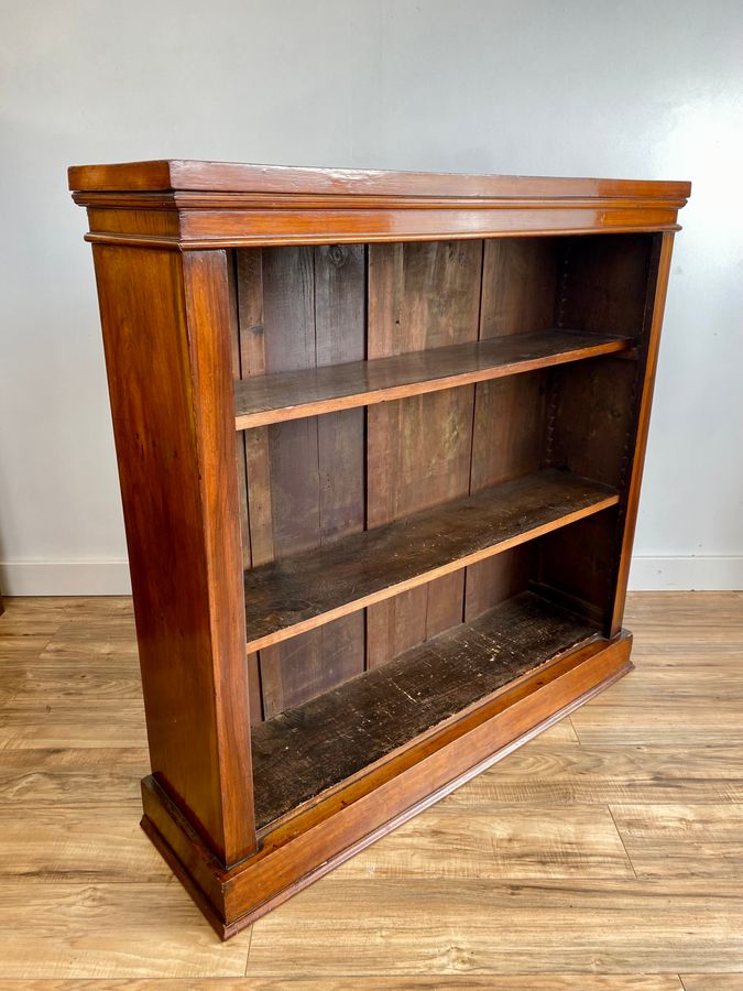 Antique Victorian Mahogany Open Bookcase