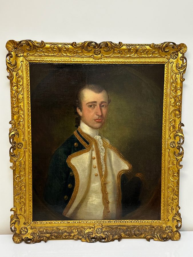 Antique Large Naval Portrait Captain Gamaliel Nightingale By John Simmons The Younger