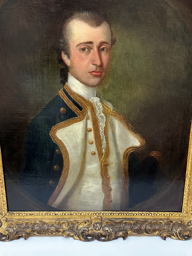 Antique Large Naval Portrait Captain Gamaliel Nightingale By John Simmons The Younger