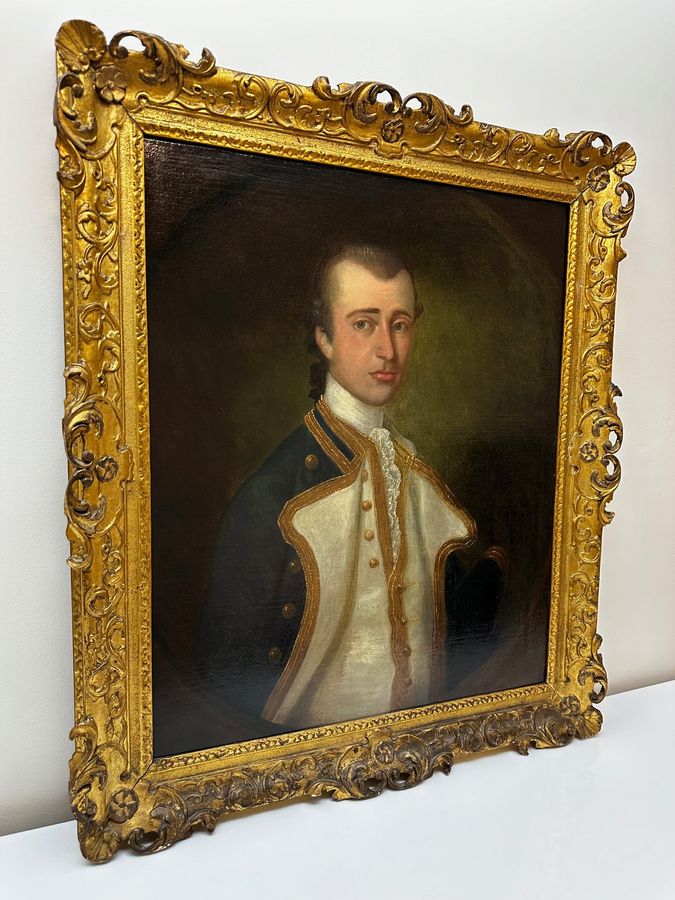 Antique Large Naval Portrait Captain Gamaliel Nightingale By John Simmons The Younger