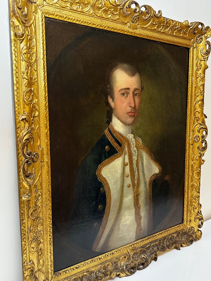 Antique Large Naval Portrait Captain Gamaliel Nightingale By John Simmons The Younger