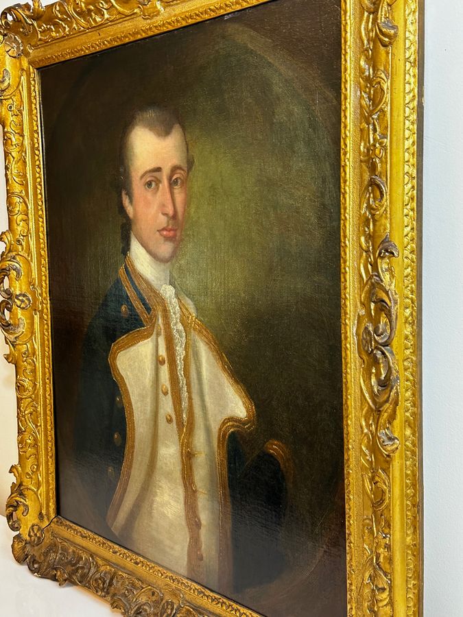 Antique Large Naval Portrait Captain Gamaliel Nightingale By John Simmons The Younger