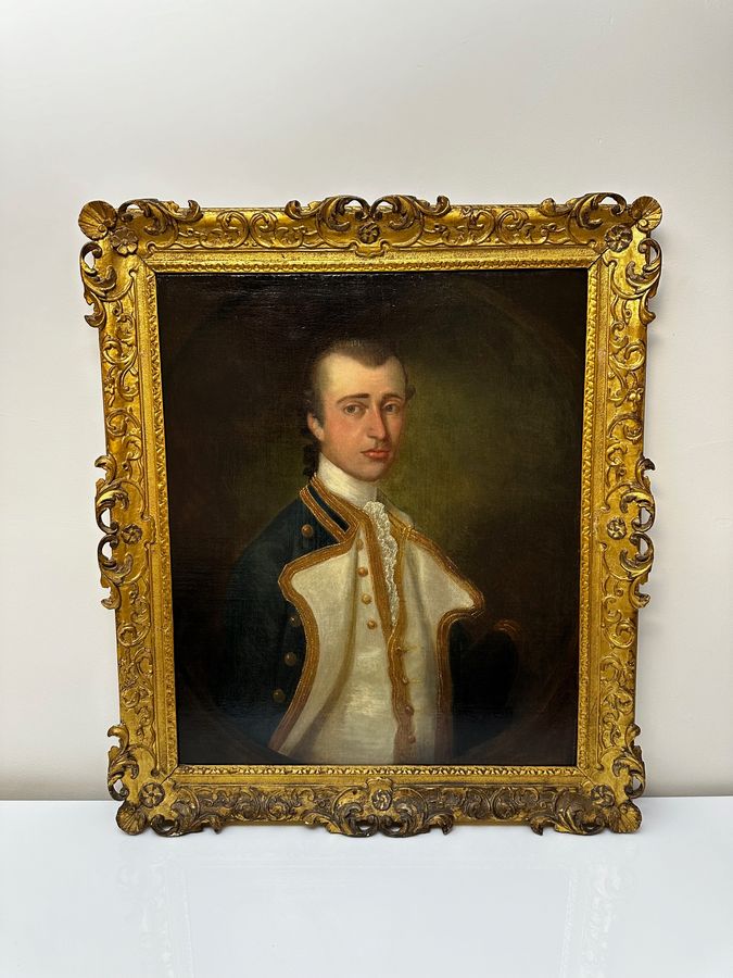 Antique Large Naval Portrait Captain Gamaliel Nightingale By John Simmons The Younger