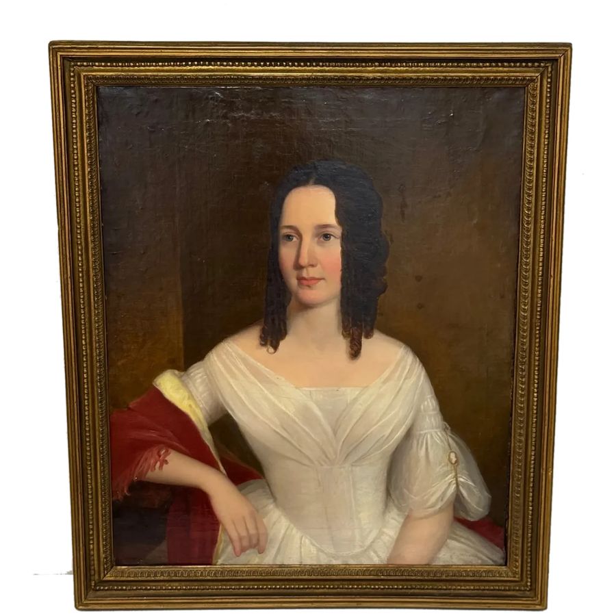 Early 19th Century Oil Painting Lady Sara Losh C1815 Architect & Designer