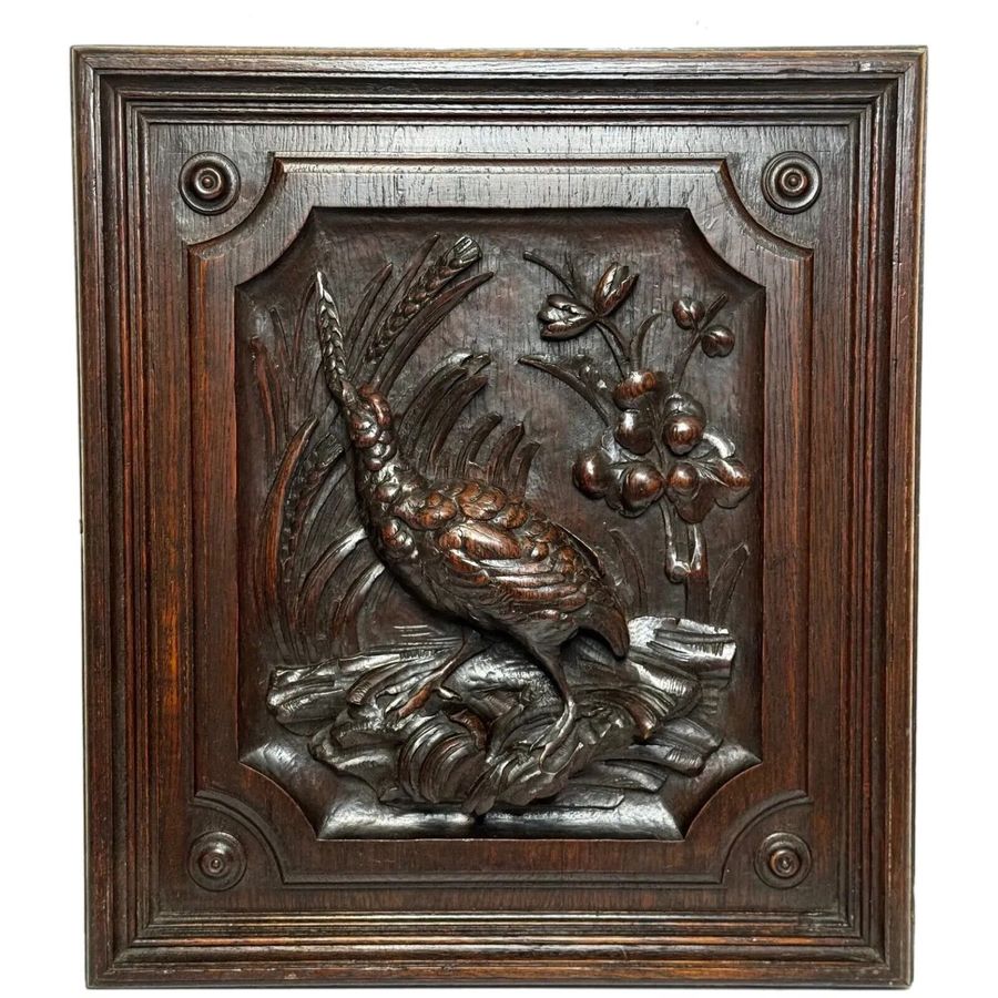 Victorian Pugin Design Wall Hunting Sculpture Grouse Panel