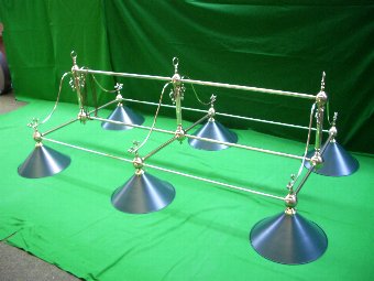 Antique Vintage Brass Billiard Light for full size table