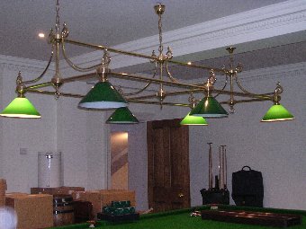 Antique Vintage Brass Billiard Light for full size table