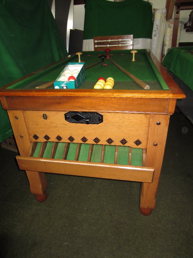 Antique Bar Billiards Table In Pale Mahogany Antiques Co Uk