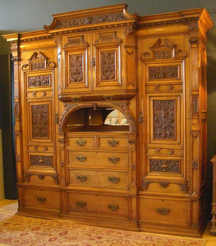 Antique Walnut Bedroom Suite 4289A