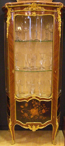 Antique Walnut Display Cabinet