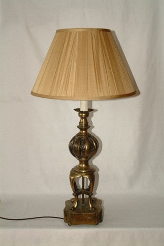23" Antique Brass Lamp Base
