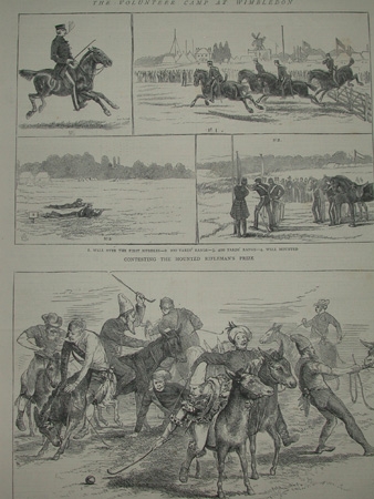 The London Graphics The volunteer camp at Wimbledon and Polo Burlesqued July 26th 1873 profession...
