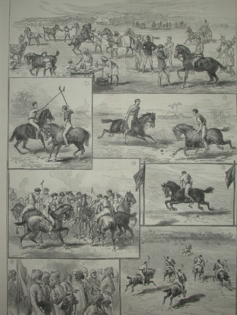 Polo in India the illustrated London News April 29th 1882 professionally mounted print
