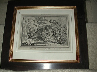 Admiral Anson's men in the dress of the inhabitants of Payta engraved for Drakes Voyages 18th cen...