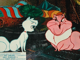 Film poster for Gay Purr-ee with the voice of Judy Garland professionally mounted