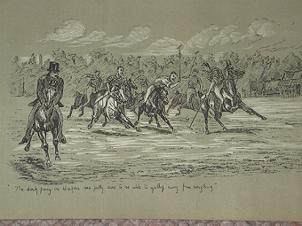 Cuthbert Bradley illustration circa 1888 A dark pony in blinkers was pretty sure to be able to ga...