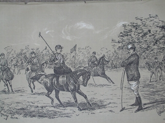 Cuthbert Bradley antique print circa 1893 The winning team professionally mounted