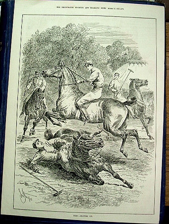 A great original page engraving from The illustrated Sporting and dramatic news 1885 featuring a ...