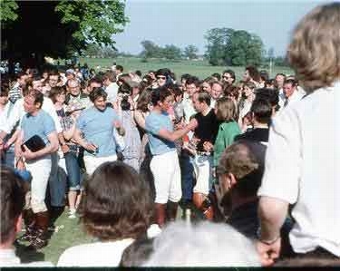 A limited edition of three numbered 1/3 an original photograph of HRH Prince  Charles at polo in ...