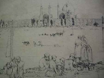 AN EARLY PRINT OF THE FIRST POLO GROUND IN INDIA