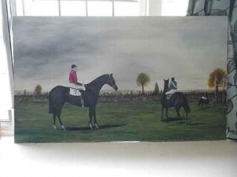 oil on board and american polo game