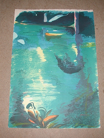 Relections by Kevin Pearsh original lithogrpah number 1/99 un framed