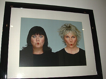 French and Saunders photogrpahed by Trevor Leighton exhibited in Fashion exposures  number 161
