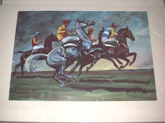 A blacklocks print after John Board Polo Ponies