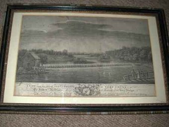 An 18th century engraving Yorkshire A view form the end of Ferry-Bridge To James Nefthorpe Esq at...