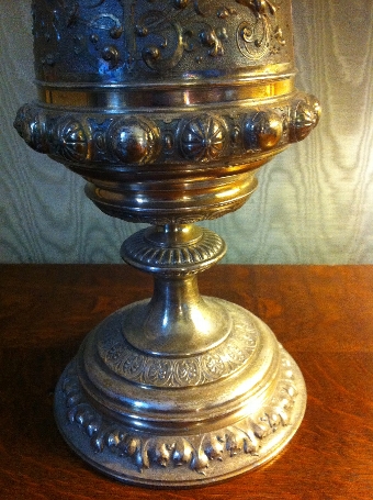 Antique Large silver plated trophy early 29th century