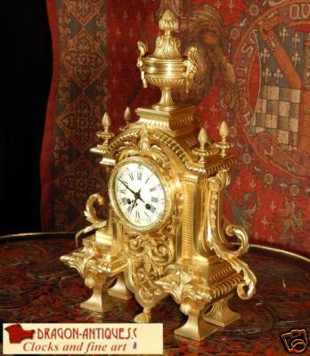 JAPY FRERES LARGE QUALITY BRASS CLOCK LOUIS XVI C1870 !