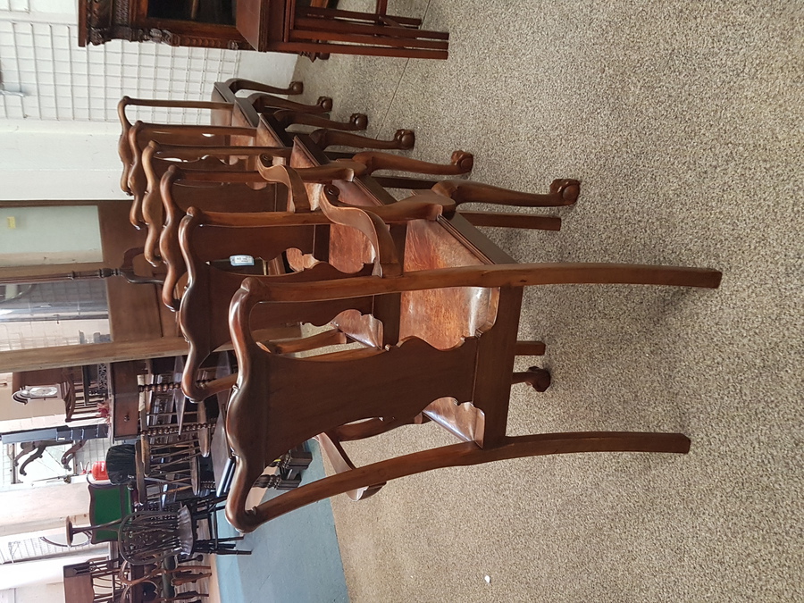 Antique 6 Antique Leather Chairs 