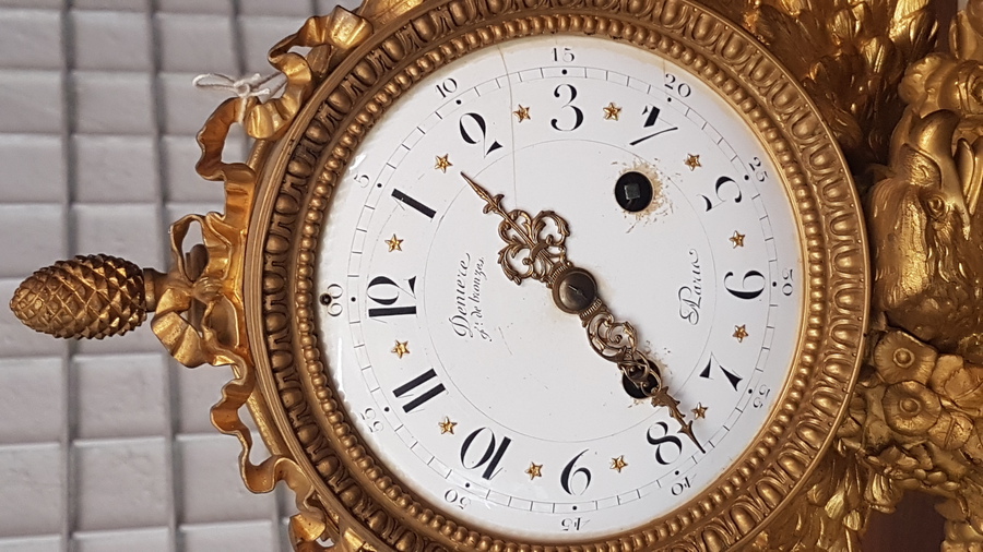 Antique Good Antique French Gilt Clock 