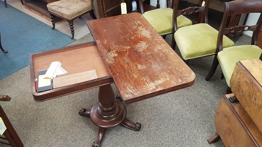 Antique Rosewood Card Table 