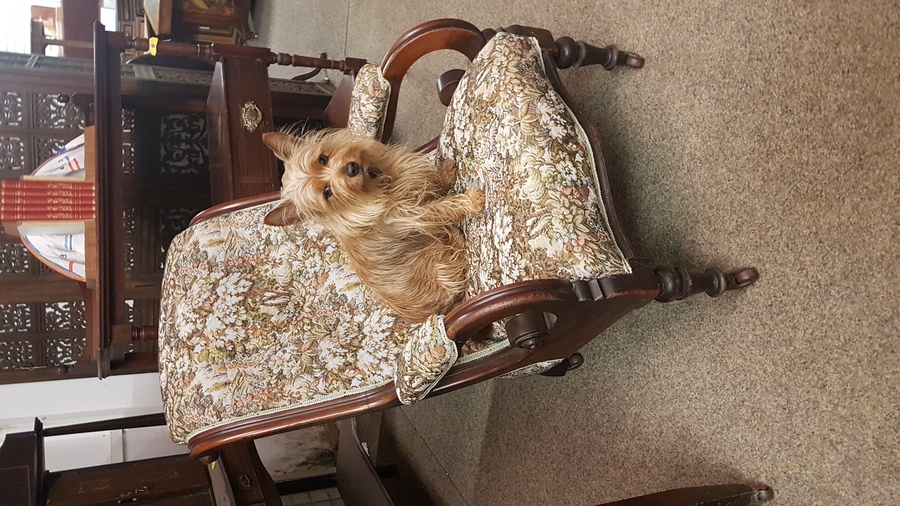 Antique Victorian Slipper Armchair 