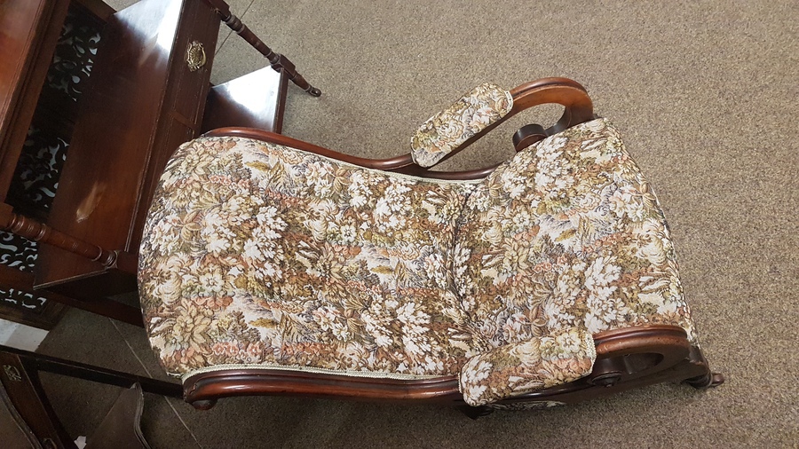Antique Victorian Slipper Armchair 