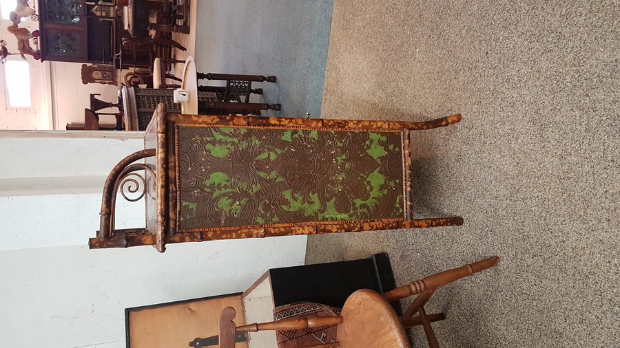 Antique Bamboo Display Cabinet 