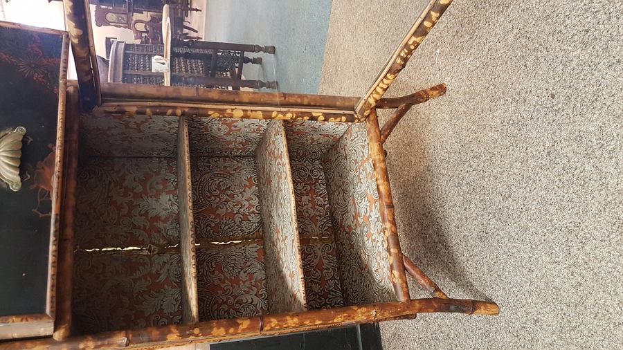 Antique Bamboo Display Cabinet 