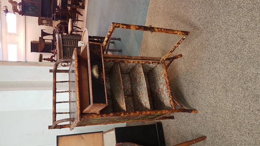 Antique Bamboo Display Cabinet 